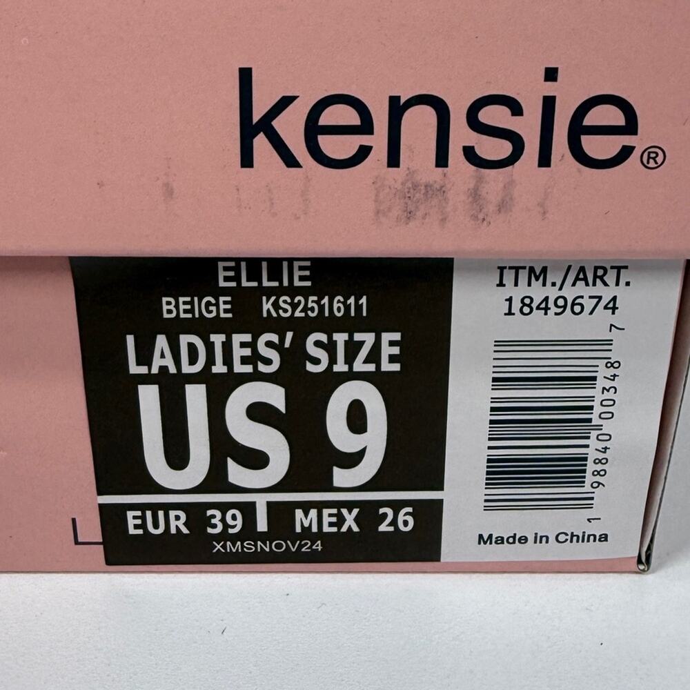 NIB • Kensie Women's Ellie Beige Knit Wedge Sandals Size: 9 - Picture 6 of 6